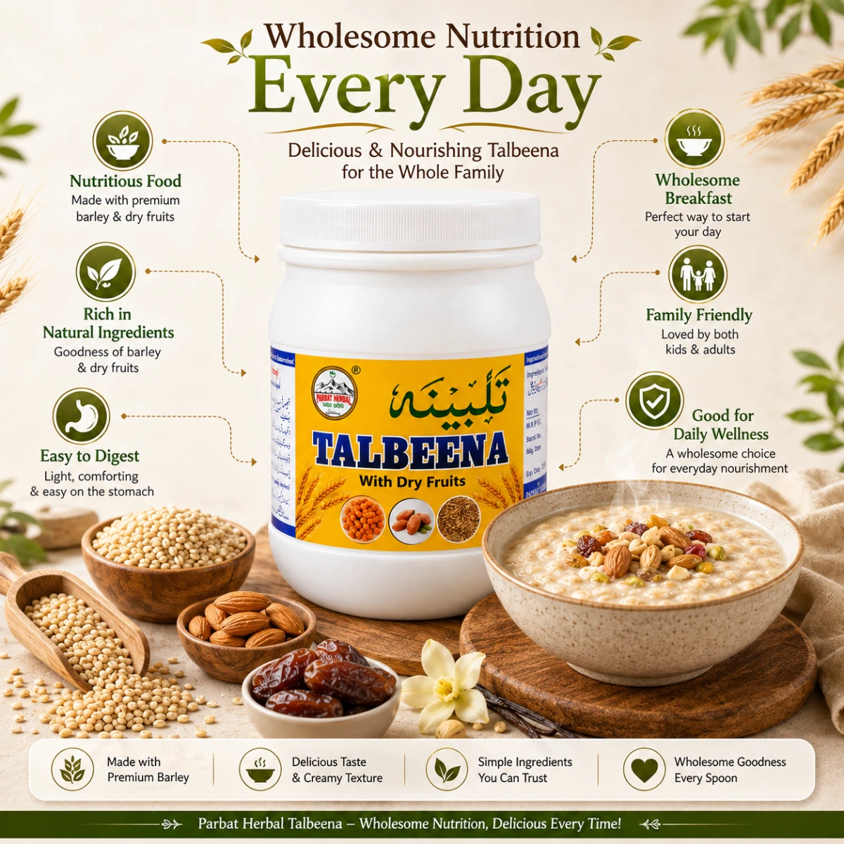Talbeena Buy 1 Get 1 Free | Talbeena With Dry Fruits – Parbat Herbal Thumbnail 4